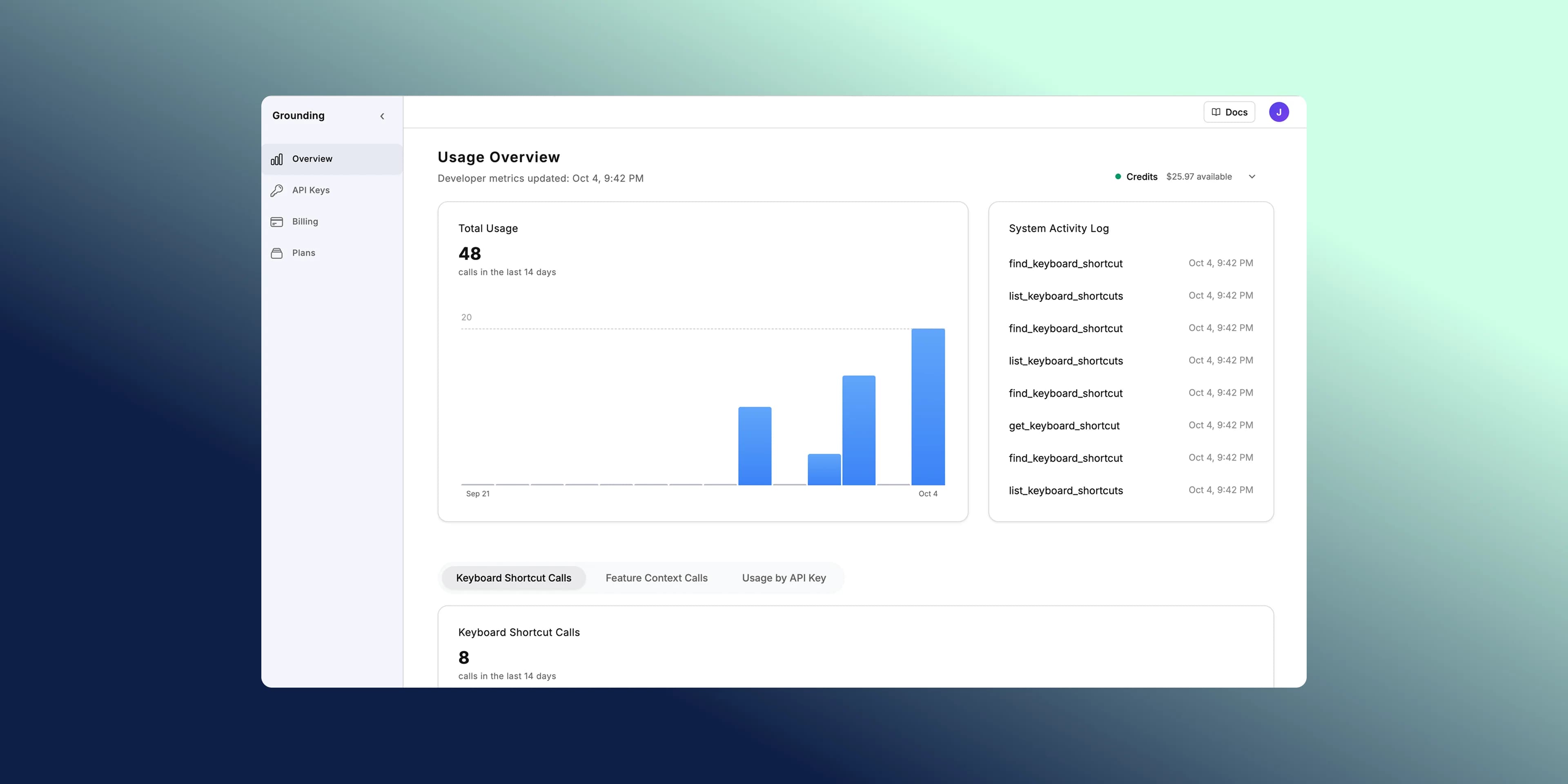Grounding platform interface showing AI agent visual context and UI automation - screenshot 2
