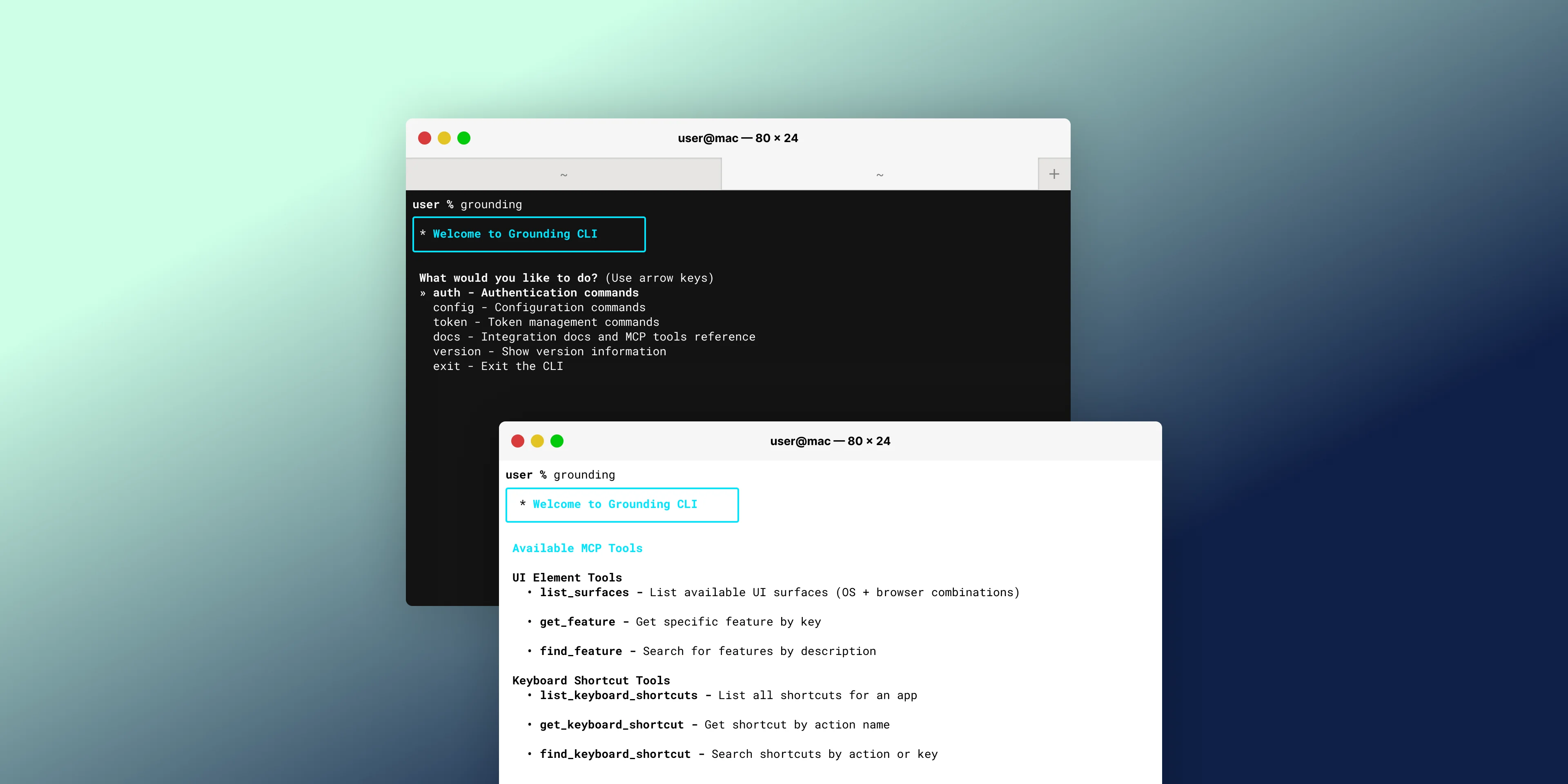 Grounding platform interface showing AI agent visual context and UI automation - screenshot 1